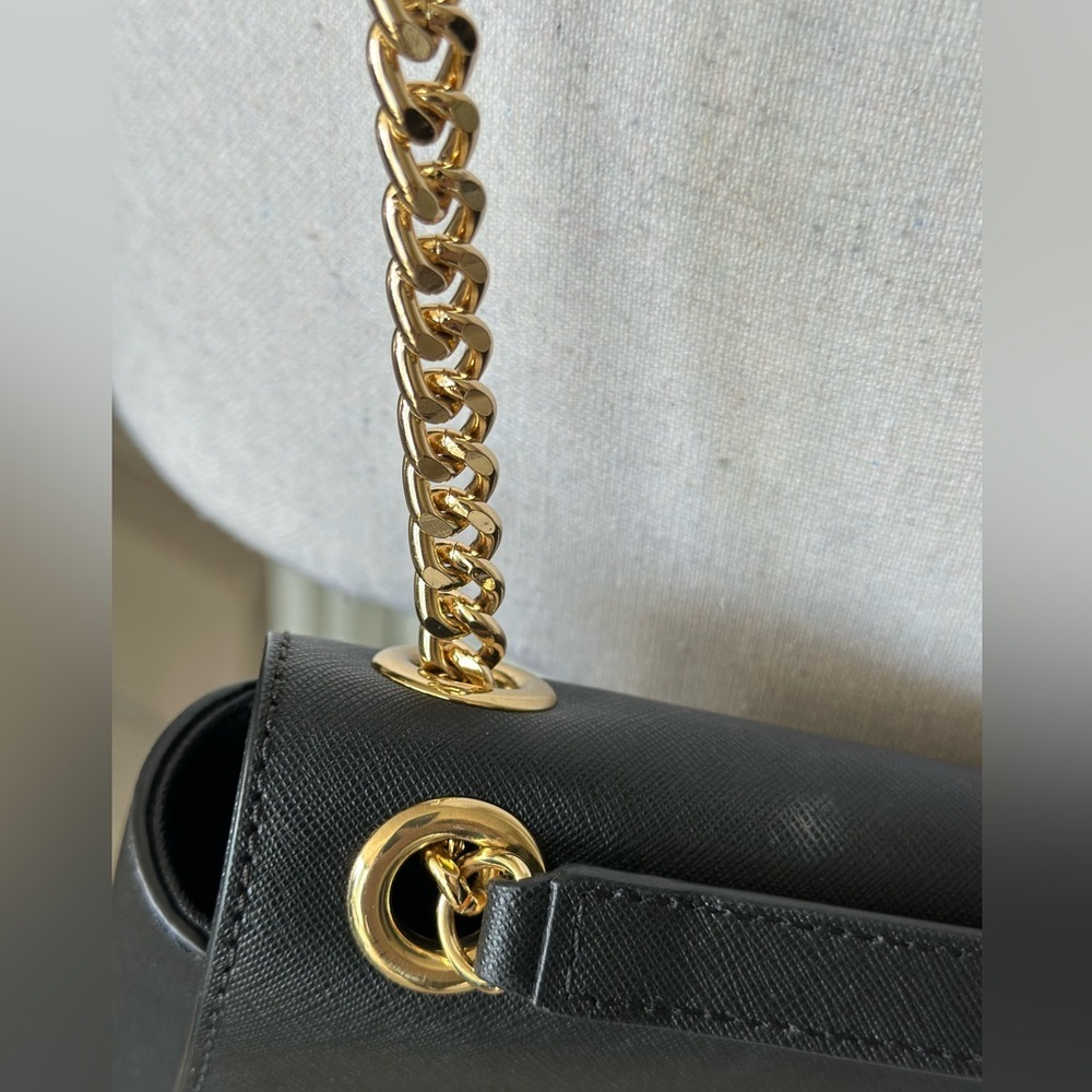 Michael Kors Black Crossbody Bag with Gold Chain - Picture 15 of 16